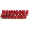 3x5mm *Vintage* Czech Transparent Ruby Red Pressed Glass DROP Beads