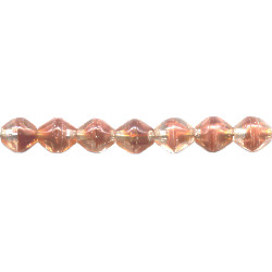 5x5mm Crystal & Topaz Givre *Vintage* German Glass BICONE Beads