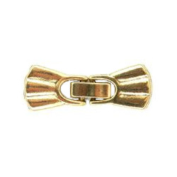 1-1/2" Antiqued Goldtone Pewter 3-Hole Southwestern Scallop Snap-Lock CLASP