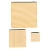 1/2" to 1-1/2" Assorted Flat Wooden SQUARE Cutouts - Unfinished