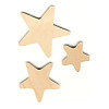 1" to 1-1/2" Assorted Flat Wooden STAR Cutouts - Unfinished
