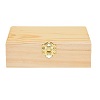 6" x 4" x 2" Hollow Hinged Basswood BOX - Unfinished