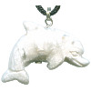 15x33mm White Howlite DOLPHIN Animal Fetish Pendant/Focal Bead