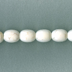 17x22mm White Magnesite Jumbo OVAL/BARREL Beads