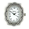 1" x 1-1/2" Antiqued Silvertone Oval Concho WATCH FACE Component