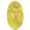 30x53mm Yellow Agate Carved MERMAID Cabochon Pendant/Focal Bead