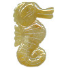 30x50mm Yellow Agate SEAHORSE Pendant/Focal Bead