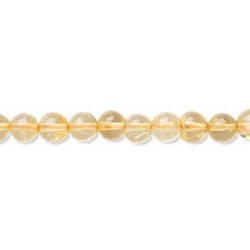 5mm Yellow Citrine ROUND Beads