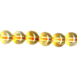 6mm Yellow Citrine ROUND Beads