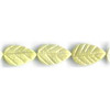 7x11mm Yellow Chalk Turquoise Carved LEAF Beads