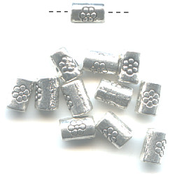 3x5mm Zinc Alloy Floral TUBE Beads